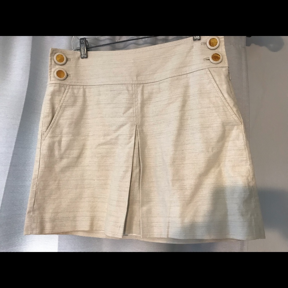 Jcrew linen mini skirt
